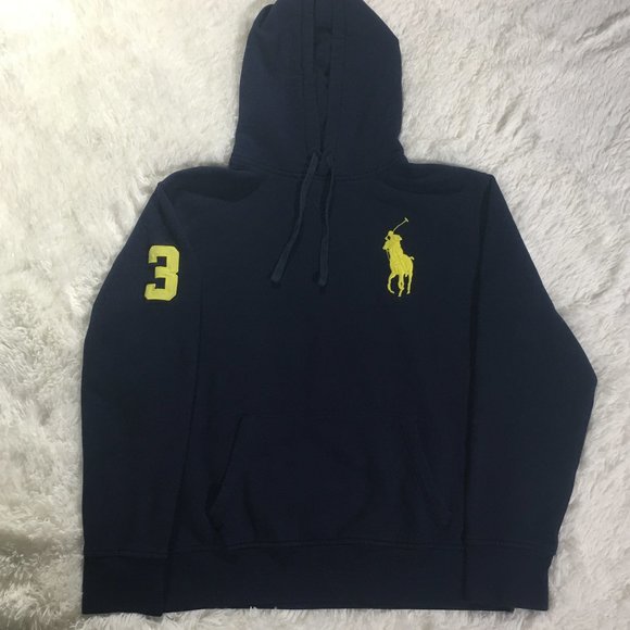 Polo Ralph Lauren Other - Polo - Men's Navy Blue / Yellow Big Pony Hoodie